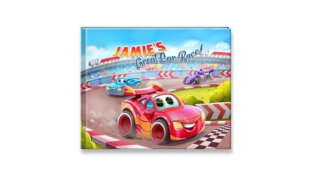 customizable boys race car book