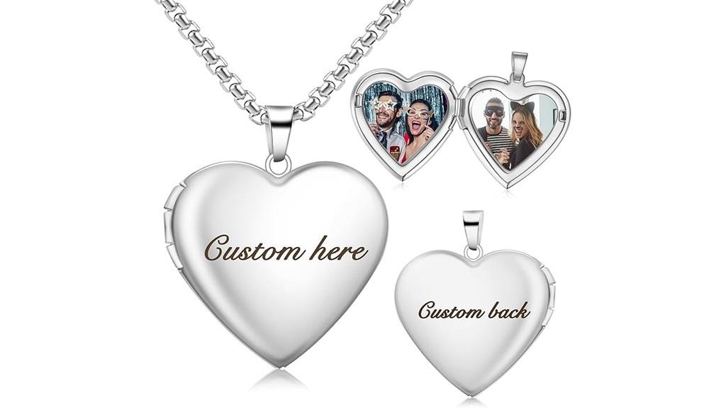 customizable women s heart necklace