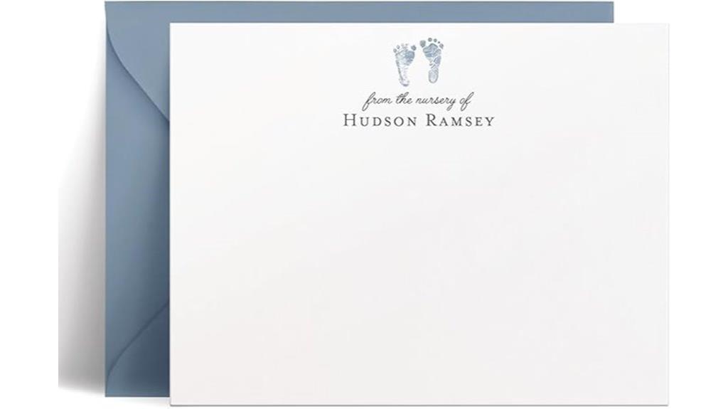 customized baby footprint cards