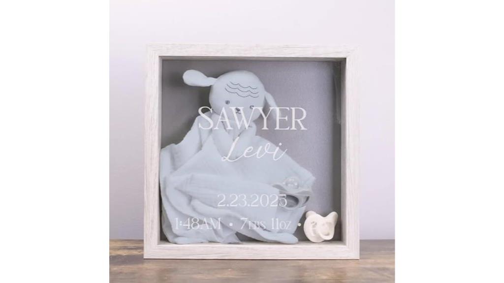 customized baby keepsake display