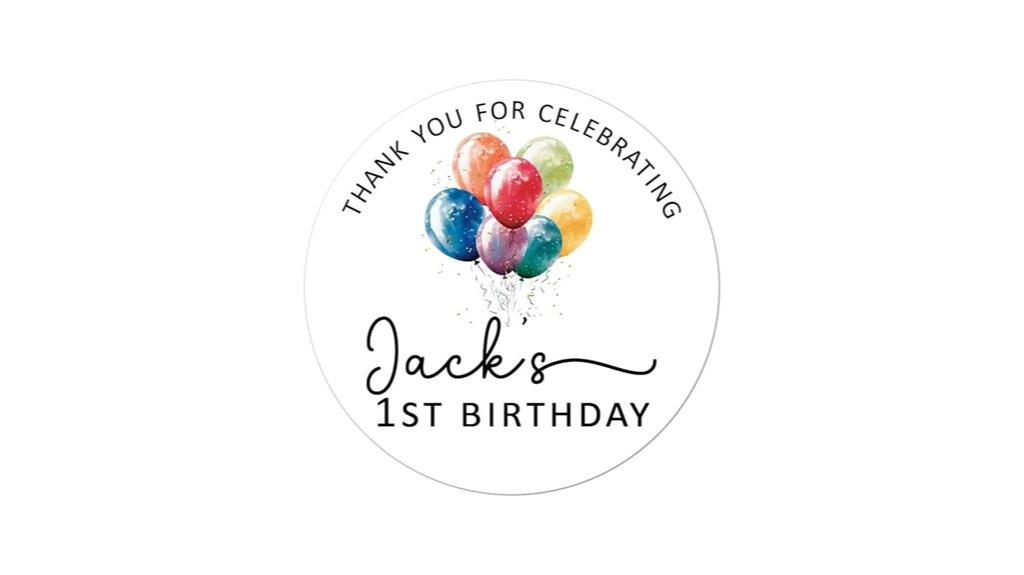 customized birthday sticker gifts