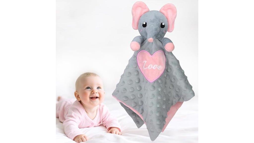 customized elephant baby blanket