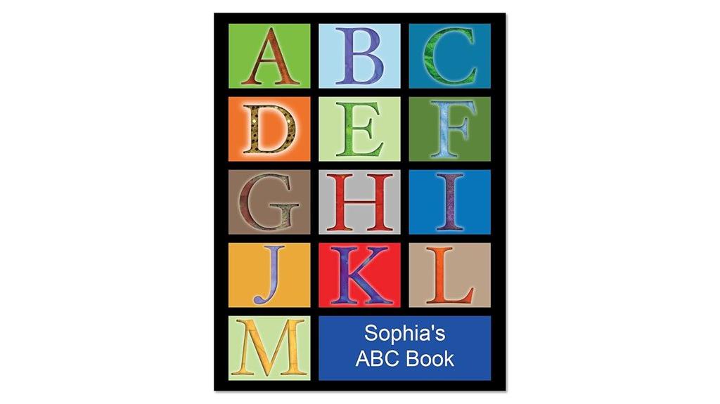 customized kids alphabet book