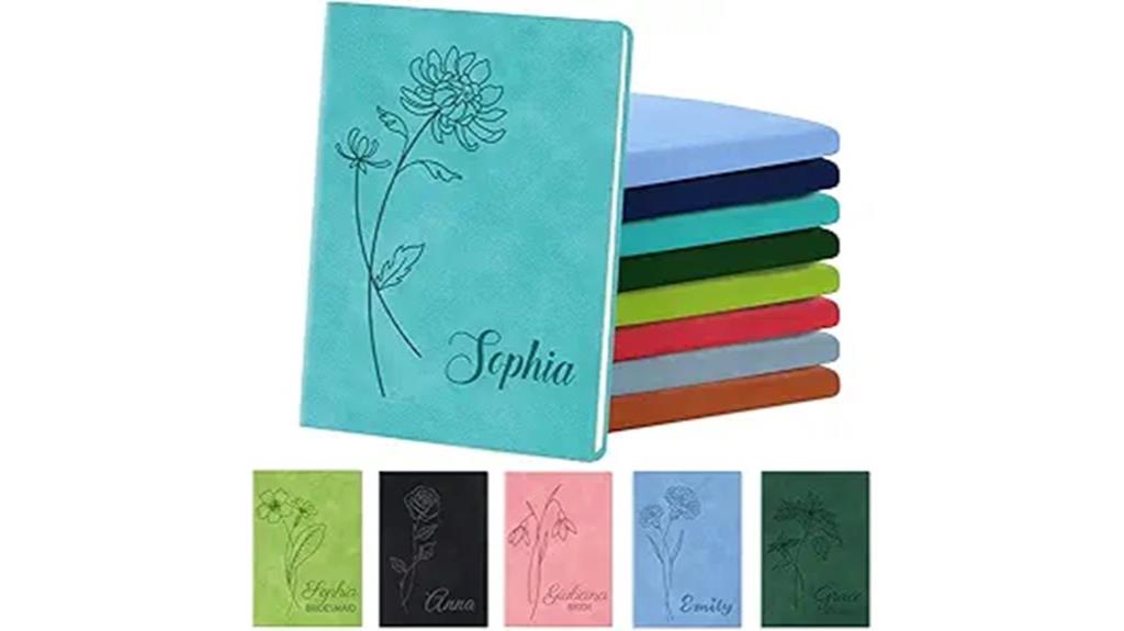 customized leather writing notebook