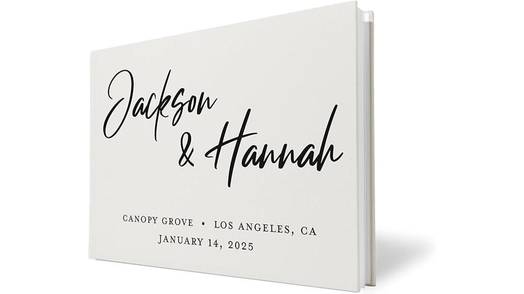 customized wedding guest book