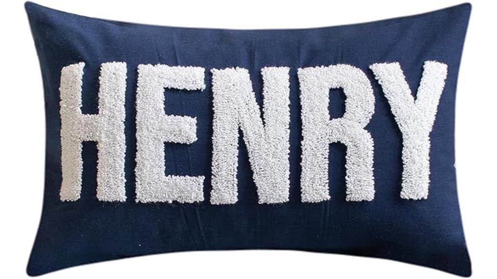 dark blue custom pillow