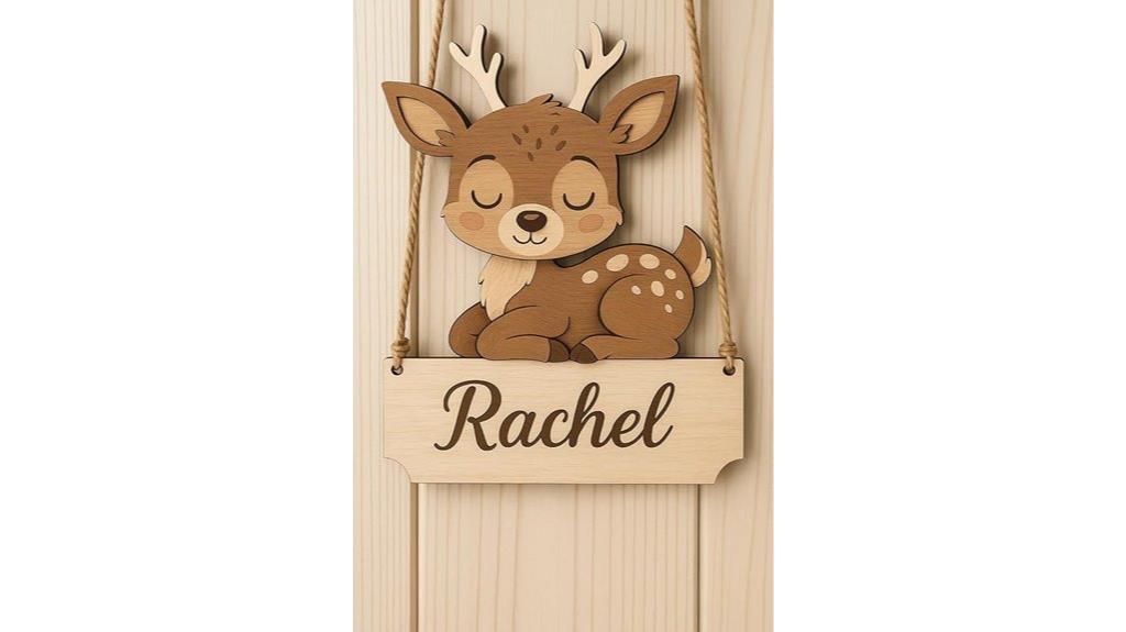 deer nursery door sign