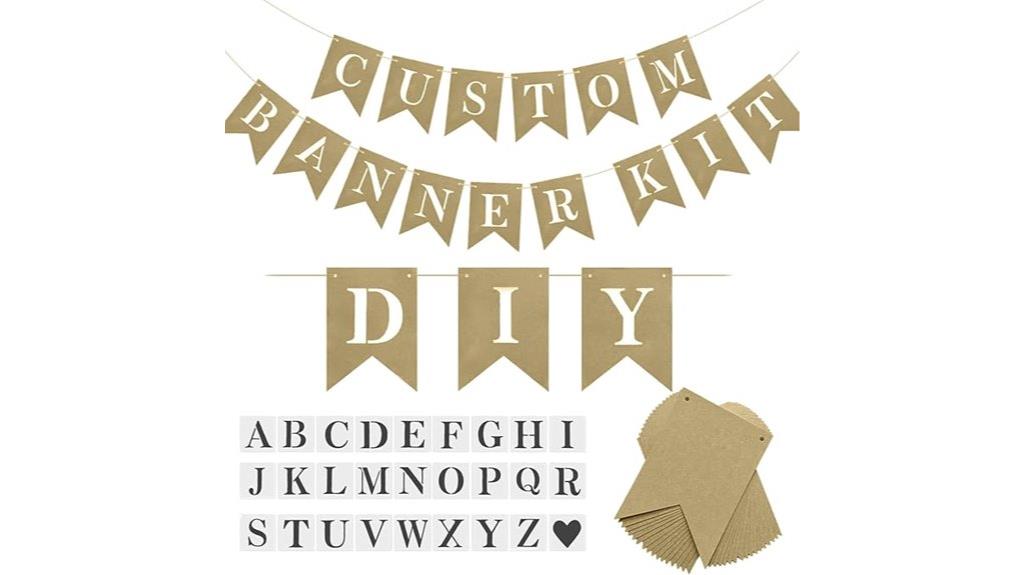 diy brown banner set