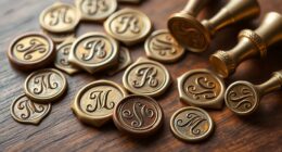 elegant initial wax seals