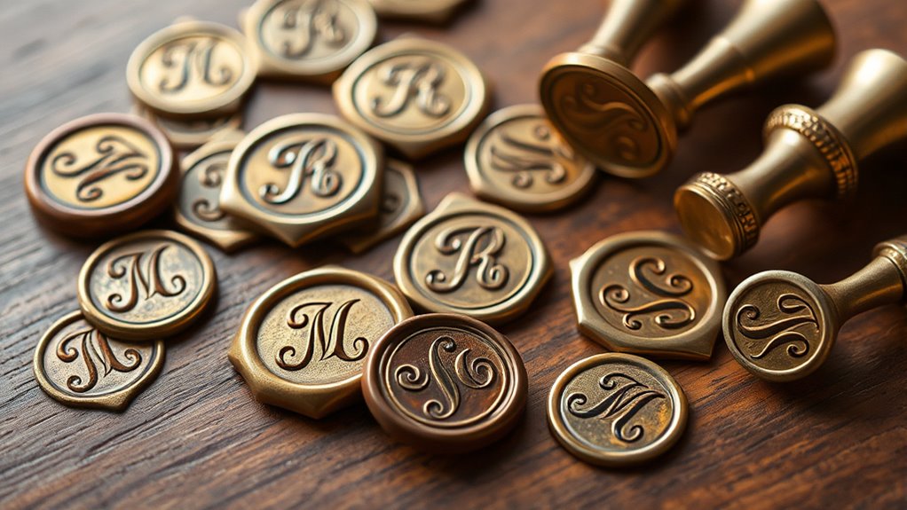 elegant initial wax seals
