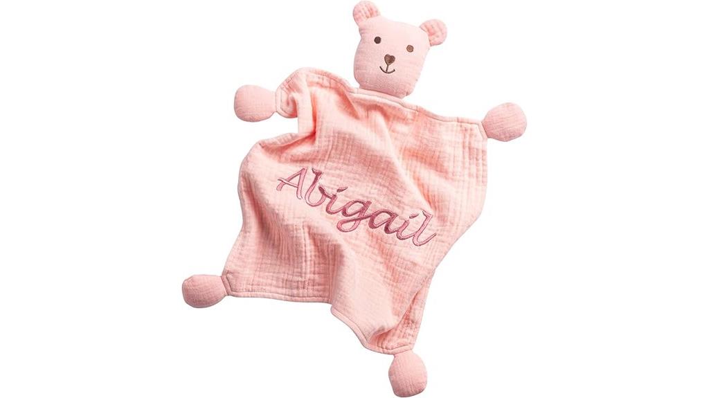 embroidered teddy baby blanket