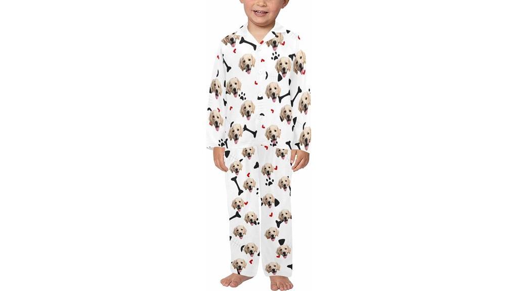face cat boy pajama set