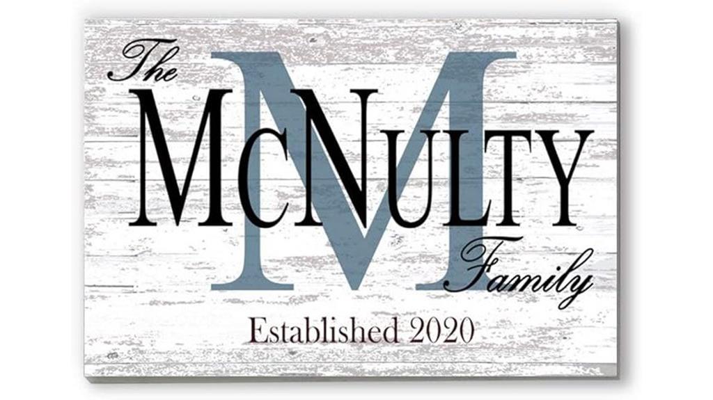 family name monogram sign