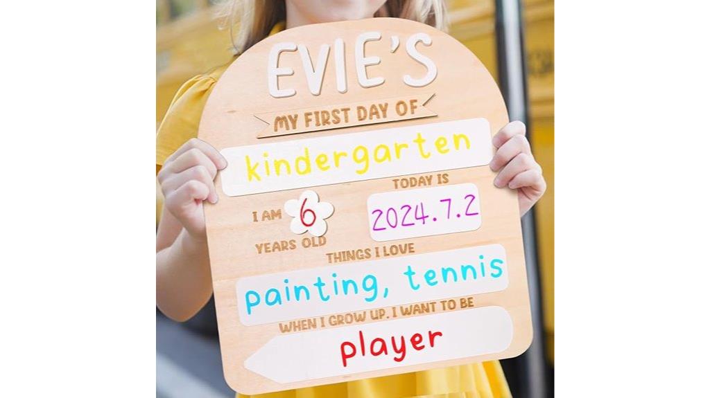 first day personalized sign