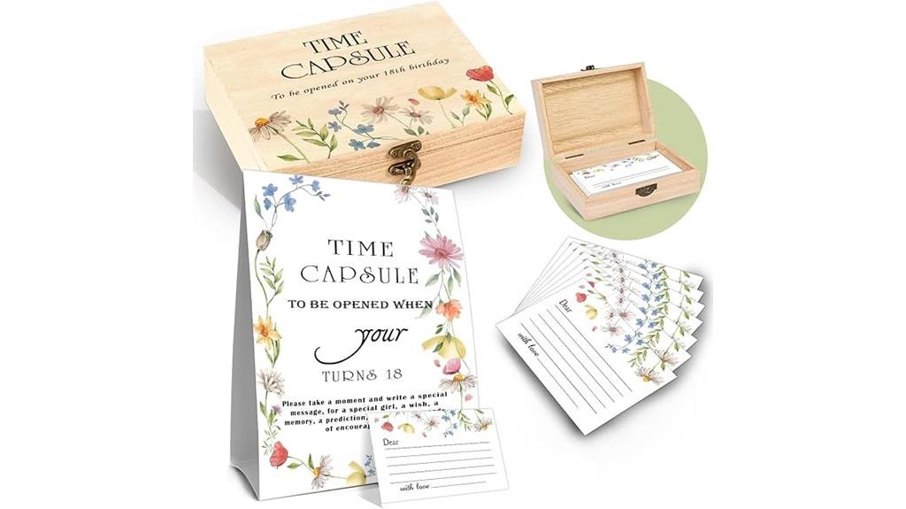 floral capsule with messages