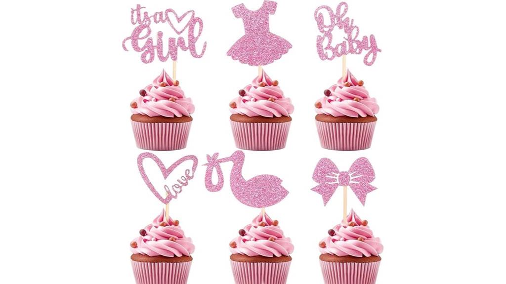 gender reveal cupcake toppers