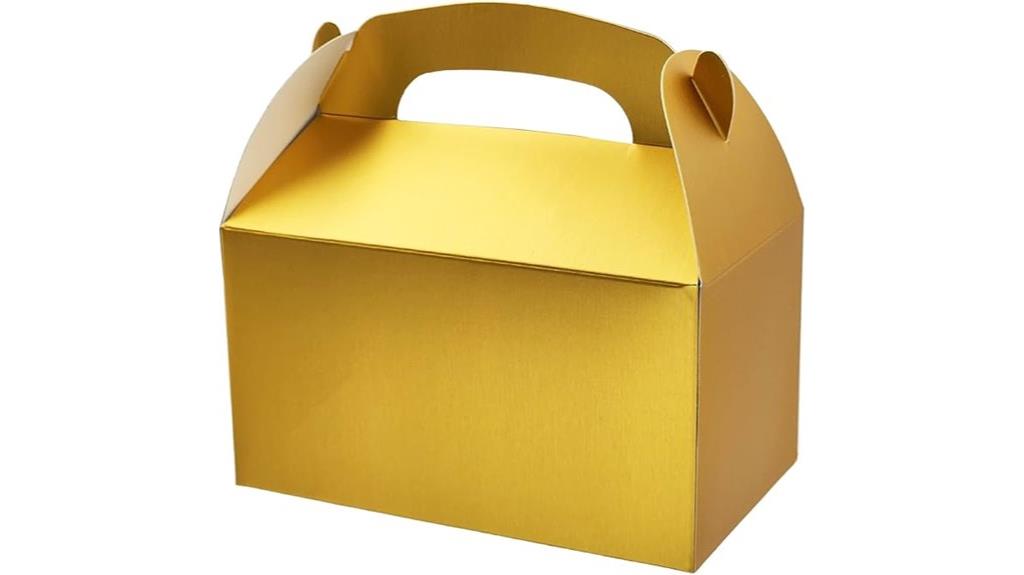 gold gable favor boxes