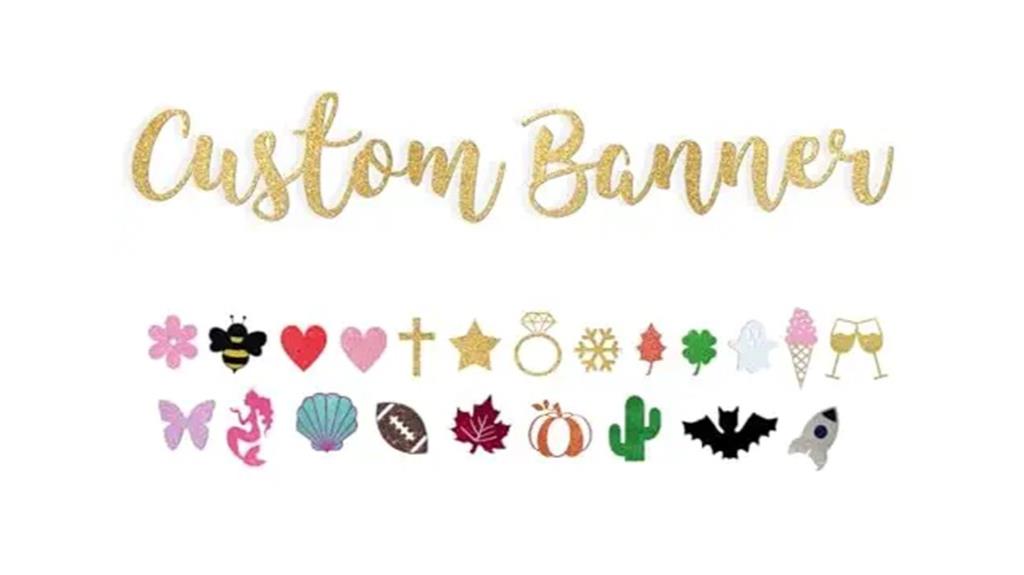 gold glitter name banner