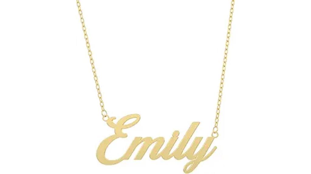 gold name necklace