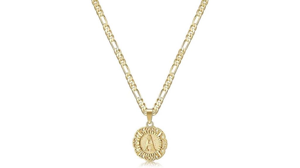 gold plated alphabet necklace
