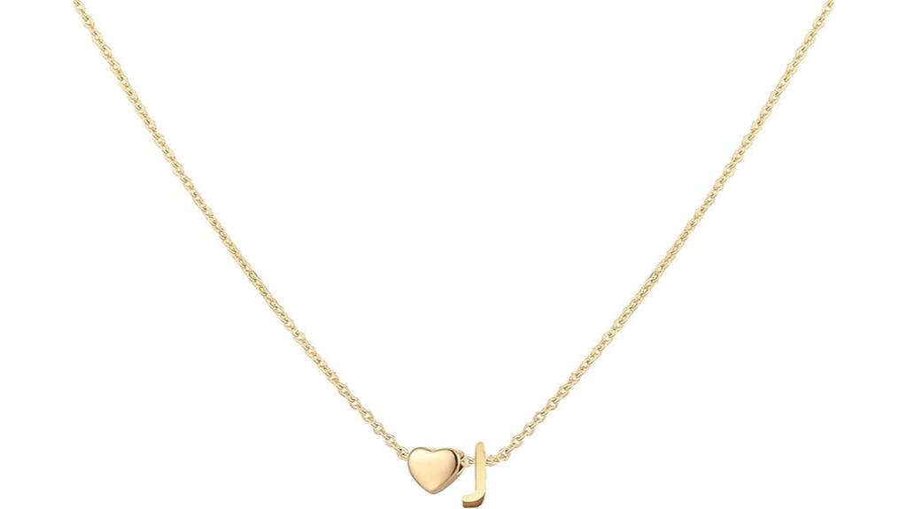 gold plated monogram necklace