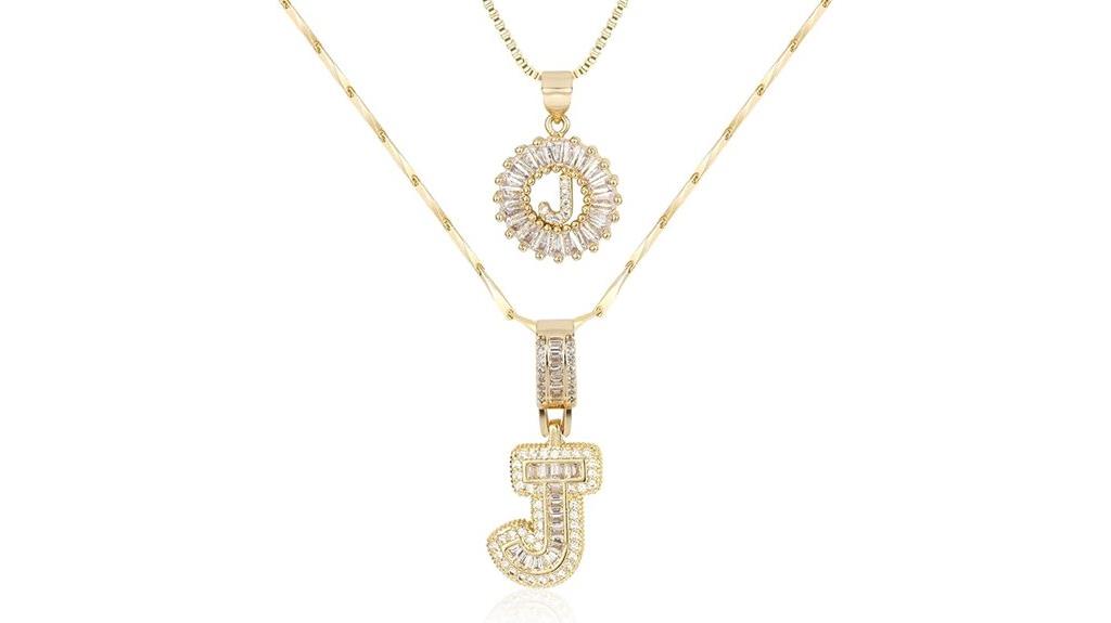 gold plated name necklace