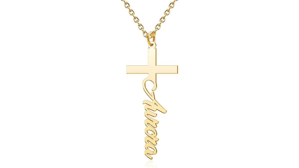gold plated name necklace