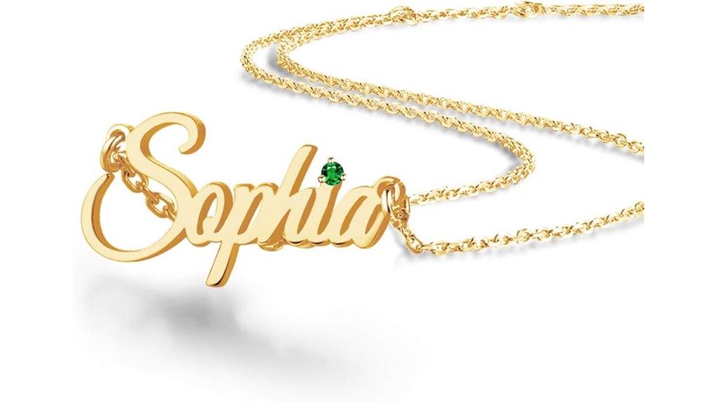 gold plated personalized necklace