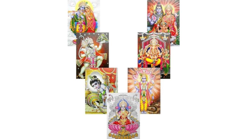 hindu deities glitter posters