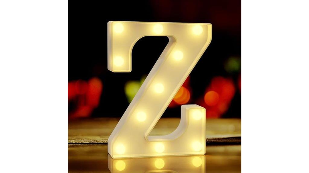 illuminated letter z sign