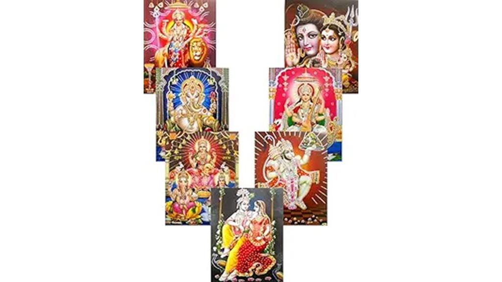 indian religious glitter posters