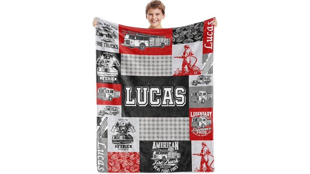 kids fire engine blanket