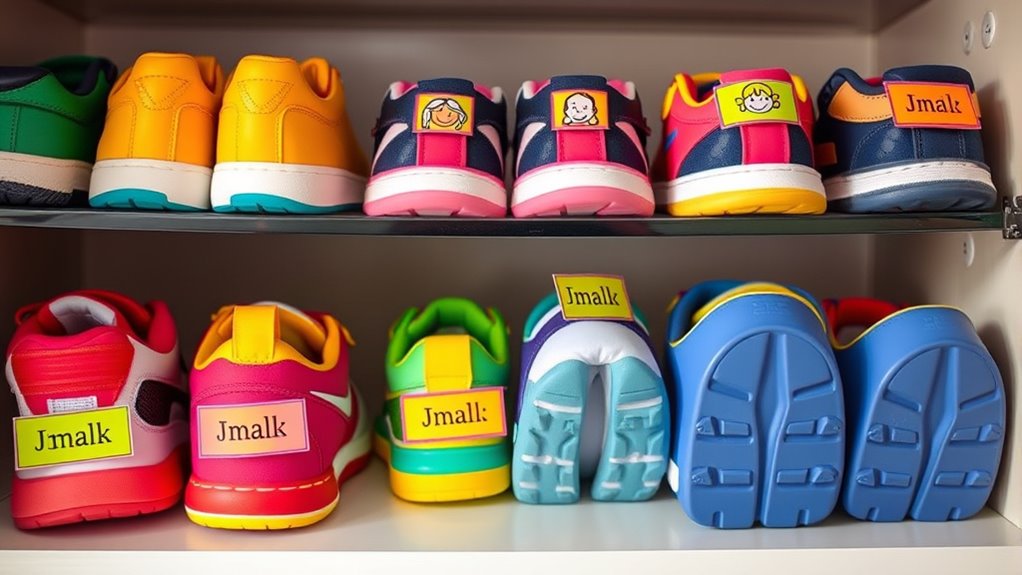 kids shoe label sets