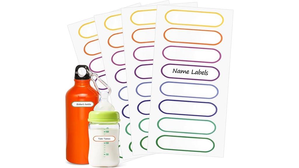 kids waterproof bottle labels