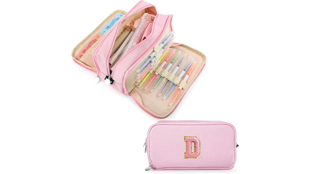 large multi compartment pencil case