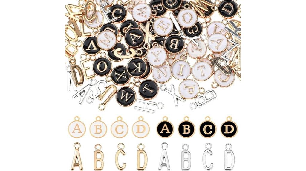 letter charms for jewelry