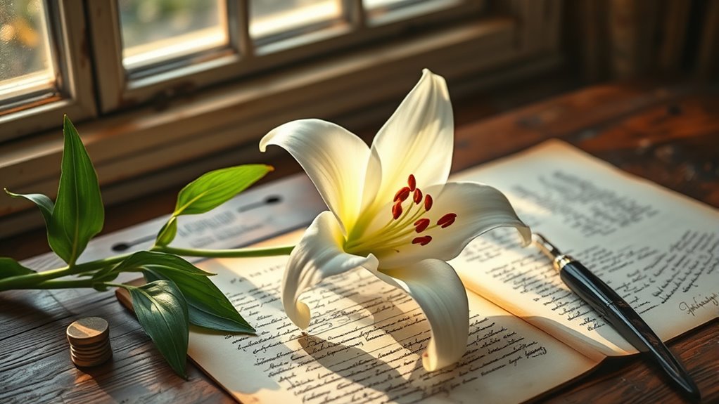 lilies symbolize purity renewal and hope