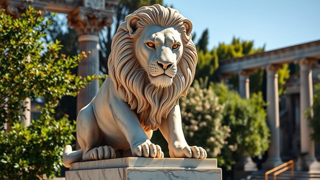 lion symbolizing strength nobility