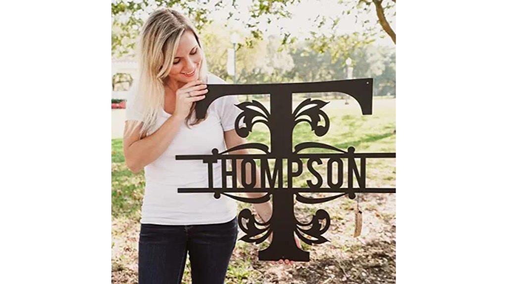 metal name sign gift