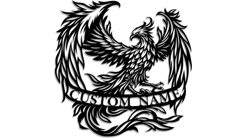 metal phoenix wall sign