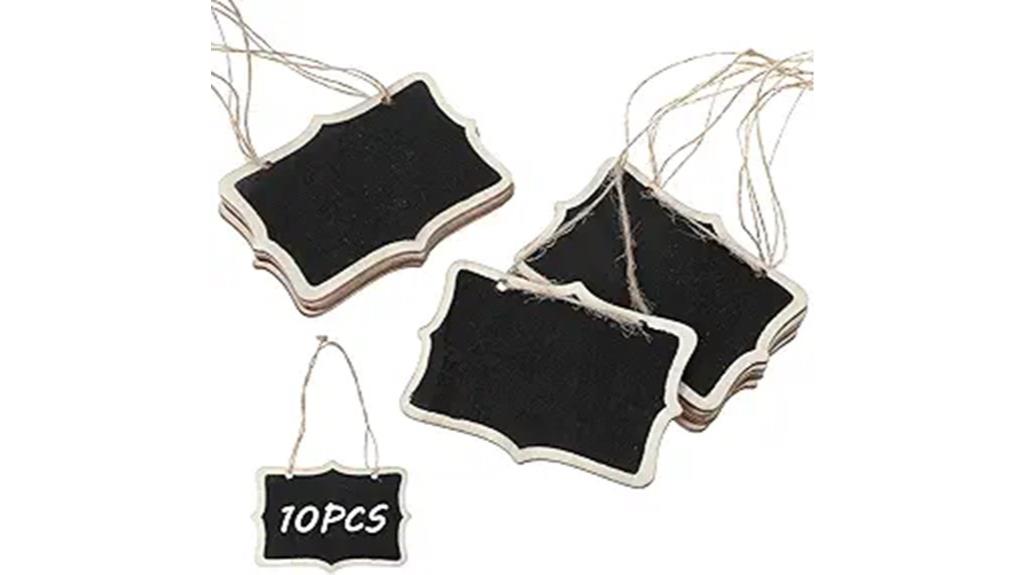 mini wooden chalkboard tags