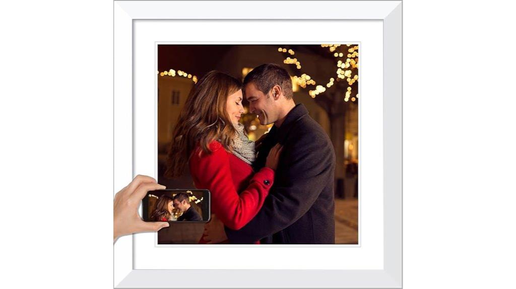 modern white wood frame