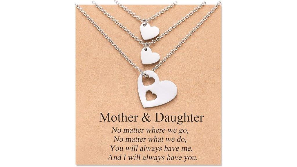 mother daughter necklace set