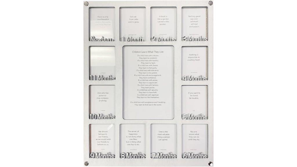 northland baby milestone frame