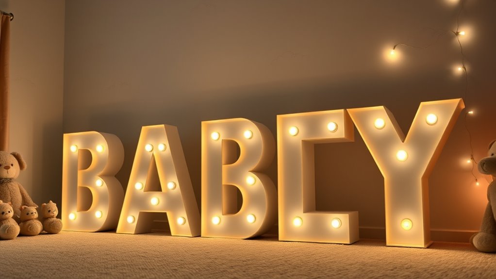 nursery letter marquee decor