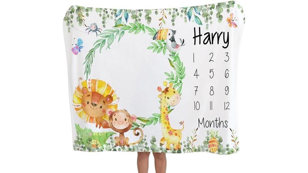 organic baby milestone blanket