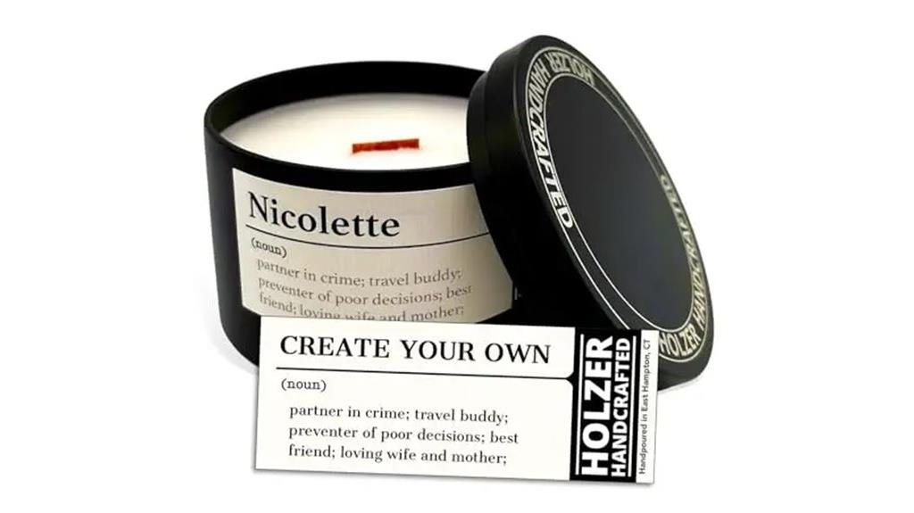 personalized 6oz soy candle