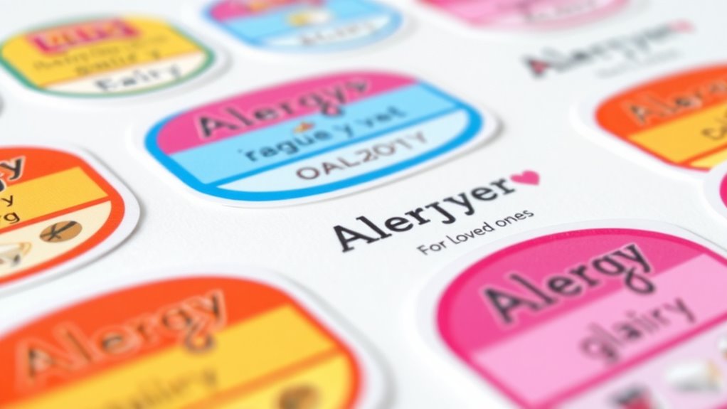 personalized allergy alert labels