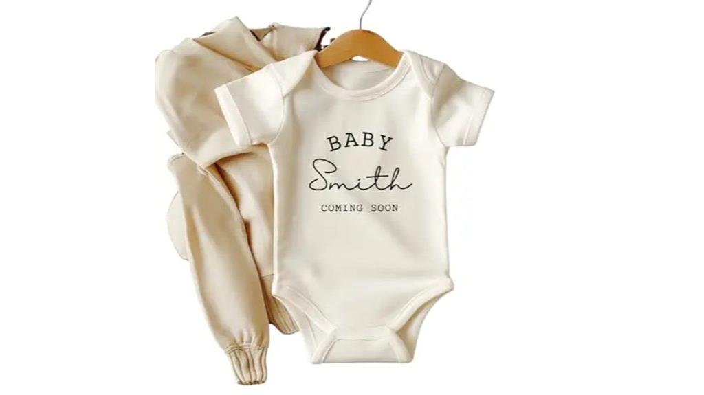 personalized baby announcement bodysuit