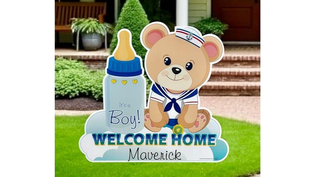 personalized baby announcement sign